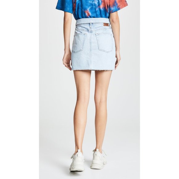 NEW Jean Atelier Flip Denim Mini Skirt 25 - Picture 3 of 8